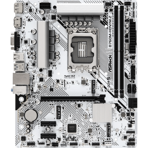ASRock B760M-HDV/M.2 mATX Motherboard for Intel LGA1700 CPUs